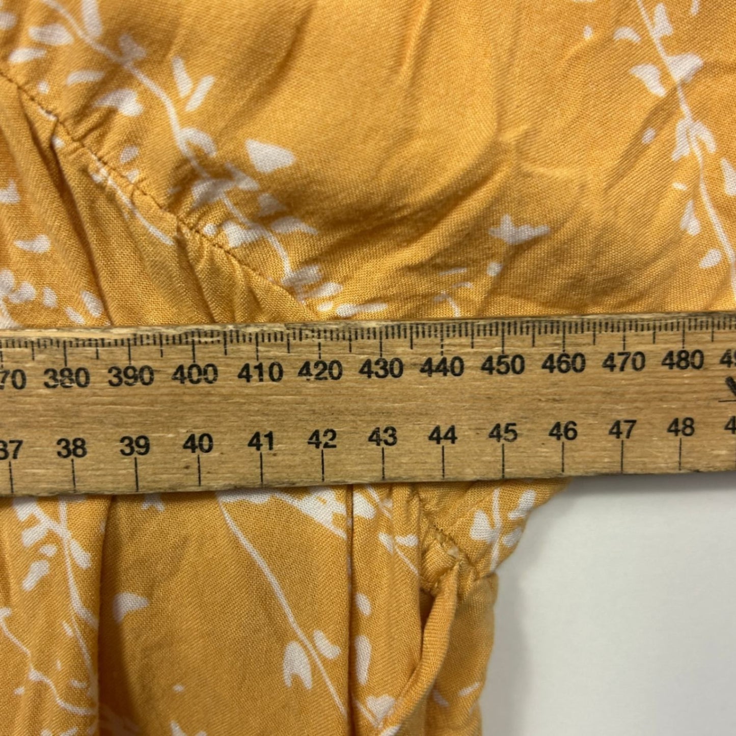 edited Boho Maxi Dress Size 16 Yellow Viscose Short Sleeve Belted
