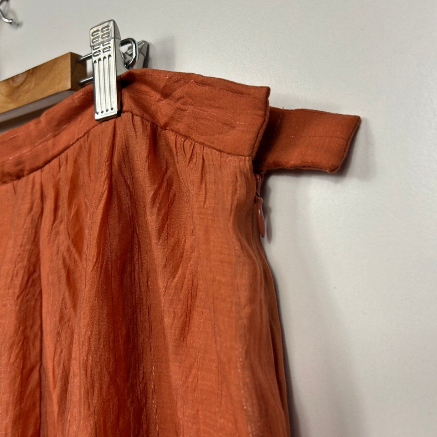 Free Woman Maxi Boho Skirt Size 18 Plus Rust Orange Tencel Blend
