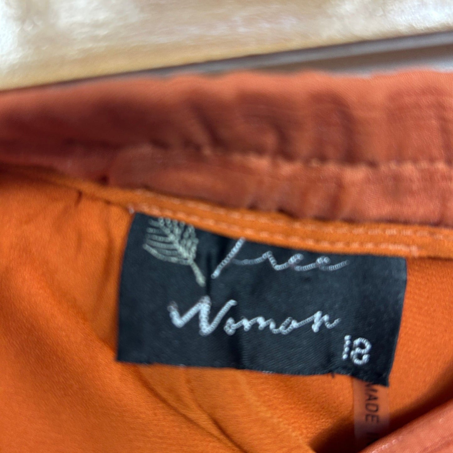 Free Woman Maxi Boho Skirt Size 18 Plus Rust Orange Tencel Blend