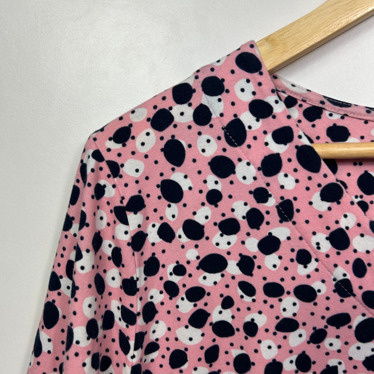 Virtuelle Long Sleeve Top Size 16 Plus Small Pink Black