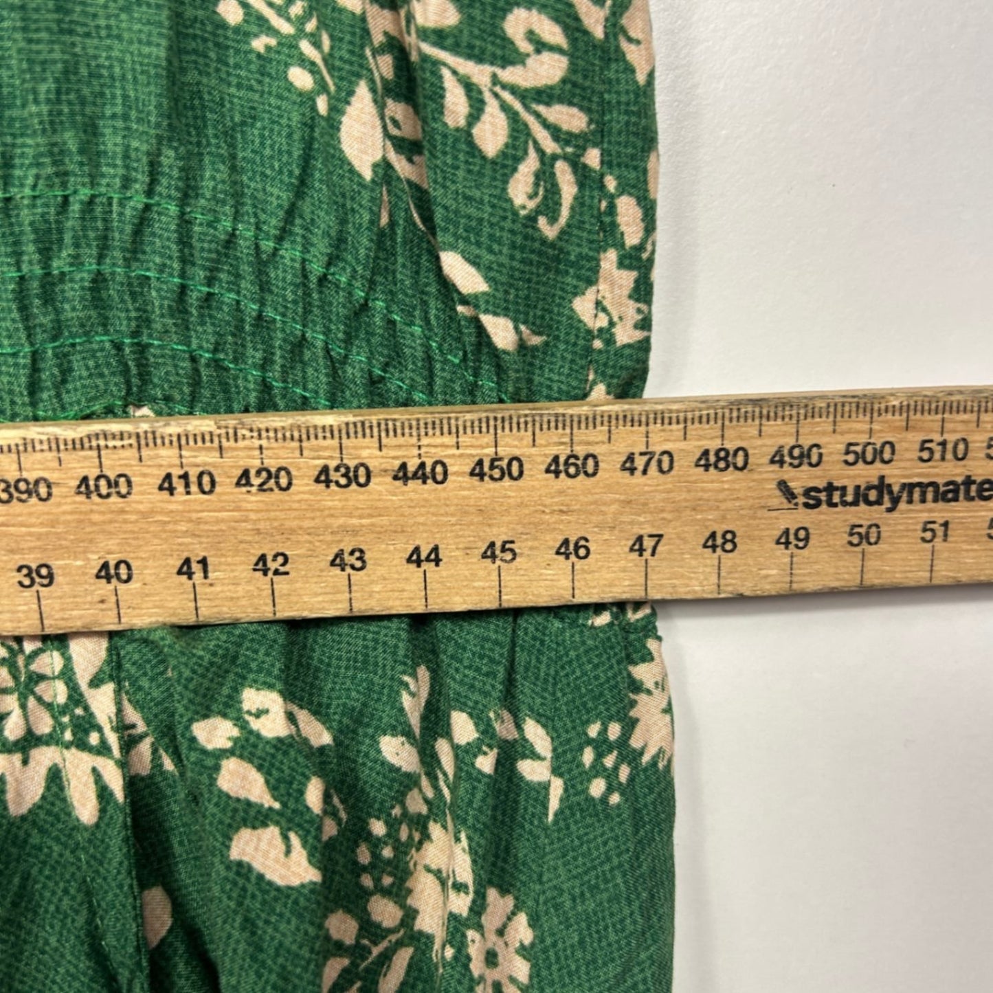 Jaase Boho Maxi Dress Size 20 Green Short Sleeve Long Length Pockets Crochet Trim