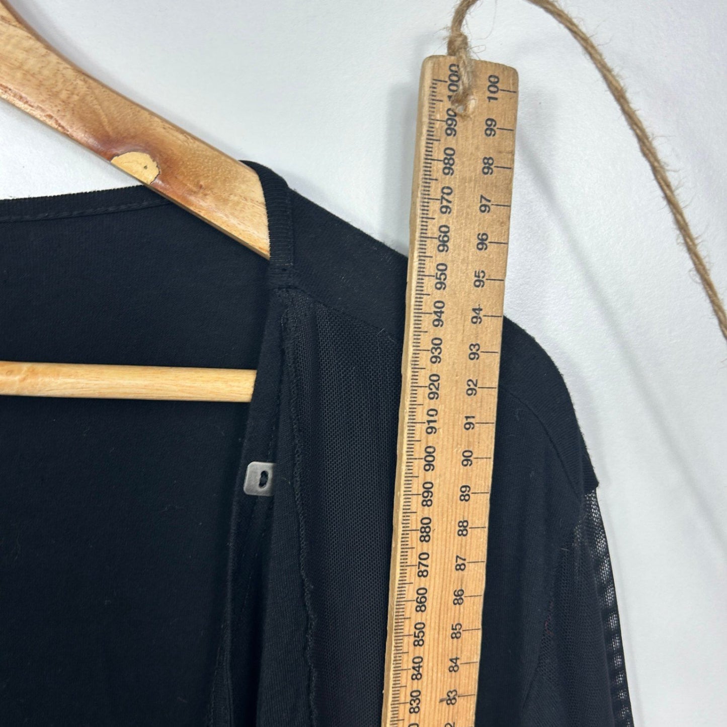Taking Shape Jacket Top Cardigan Size 20 Black Long Sleeve Waterfall Open Front