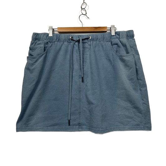 CCX City Chic Chambray Short Skirt Size 18 Plus Medium Pockets Drawstring