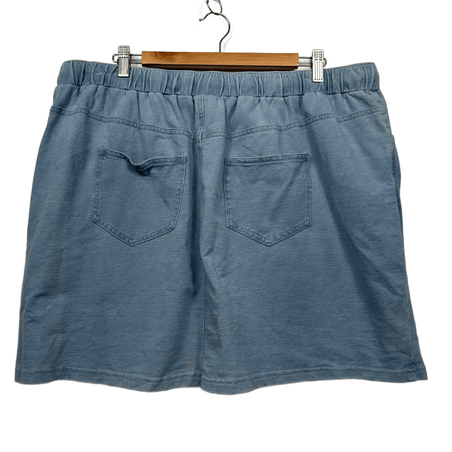 CCX City Chic Chambray Short Skirt Size 18 Plus Medium Pockets Drawstring
