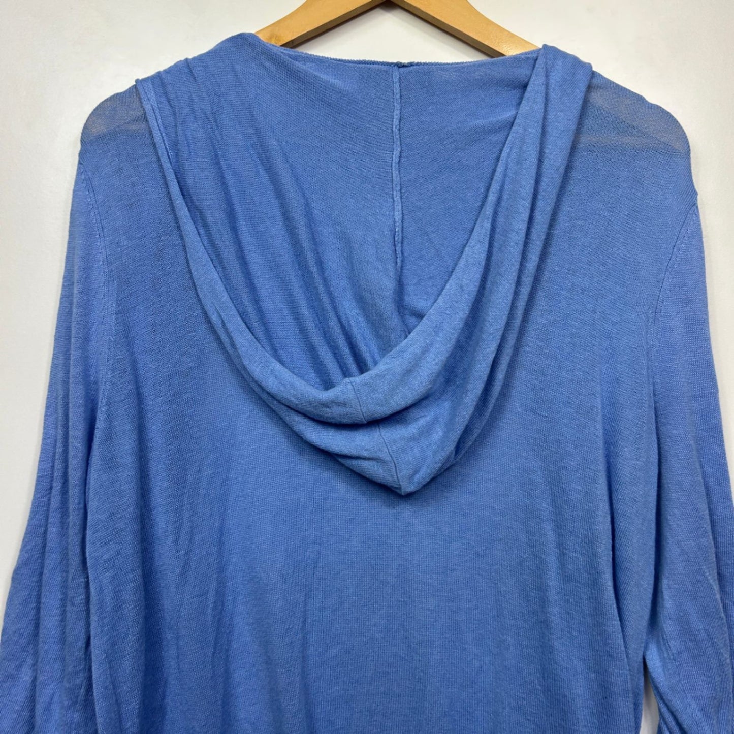 Cynthia Rowley Linen Blend Long Sleeve Hooded Cardigan Top Size 16 XL