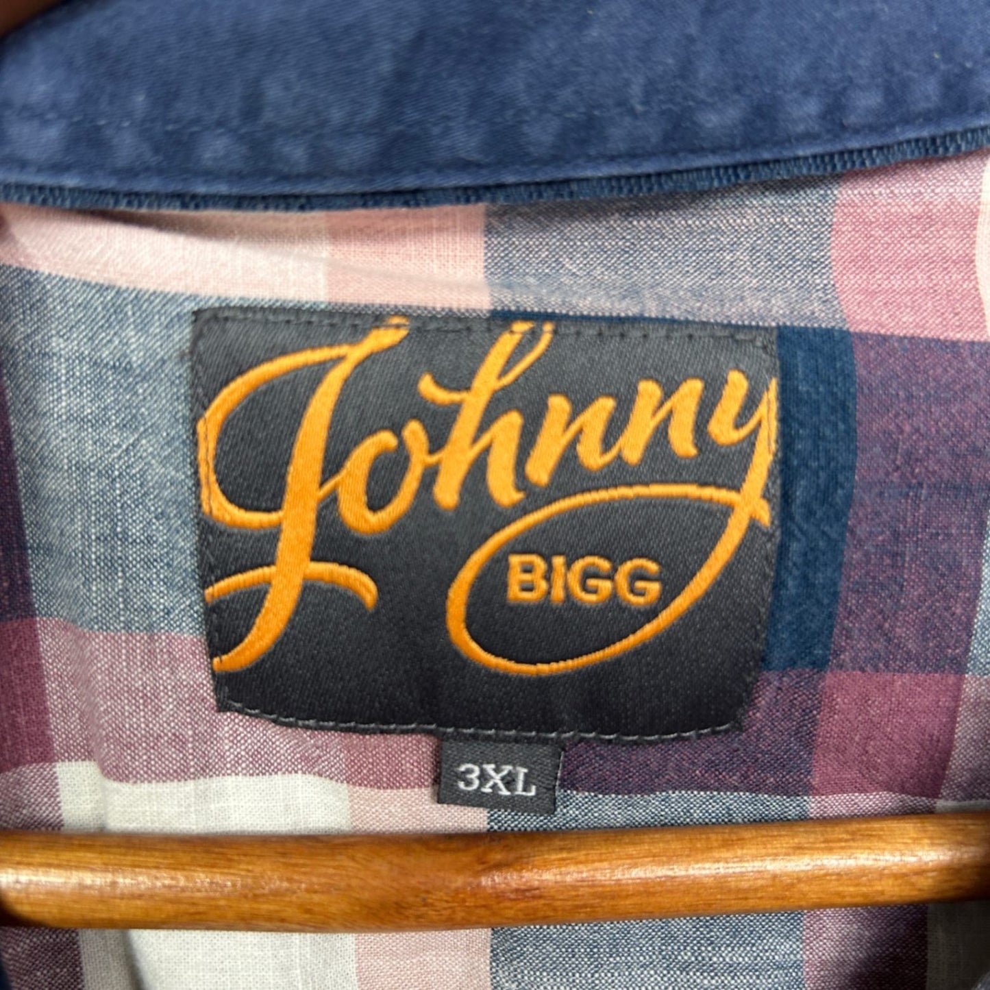 Johnny Bigg Mens Short Sleeve Button Up Casual Shirt Check Plaid Size 3XL