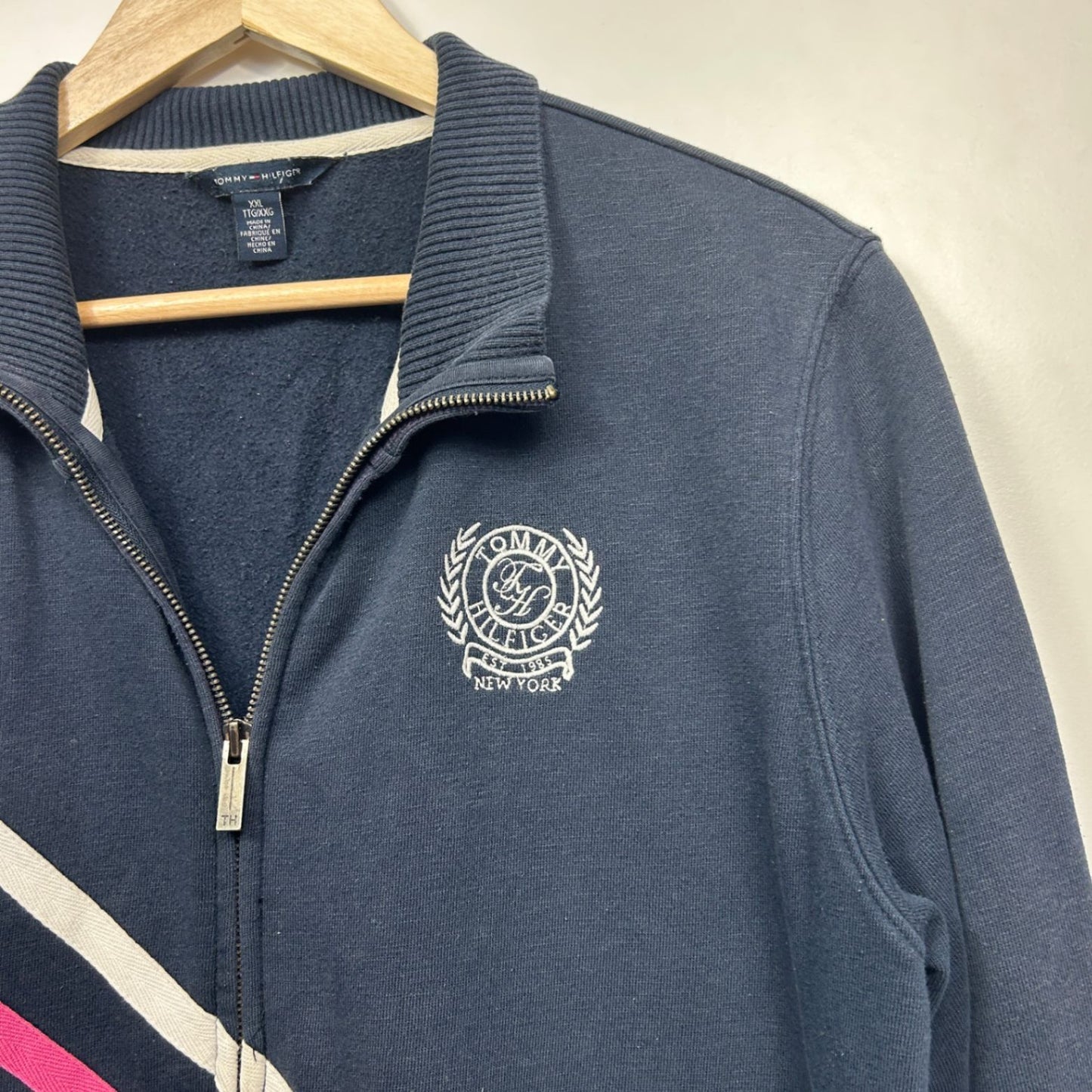 Tommy Hilfiger Track Jacket Jumper Size 16 18 XXL Full Zip Up Long Sleeve