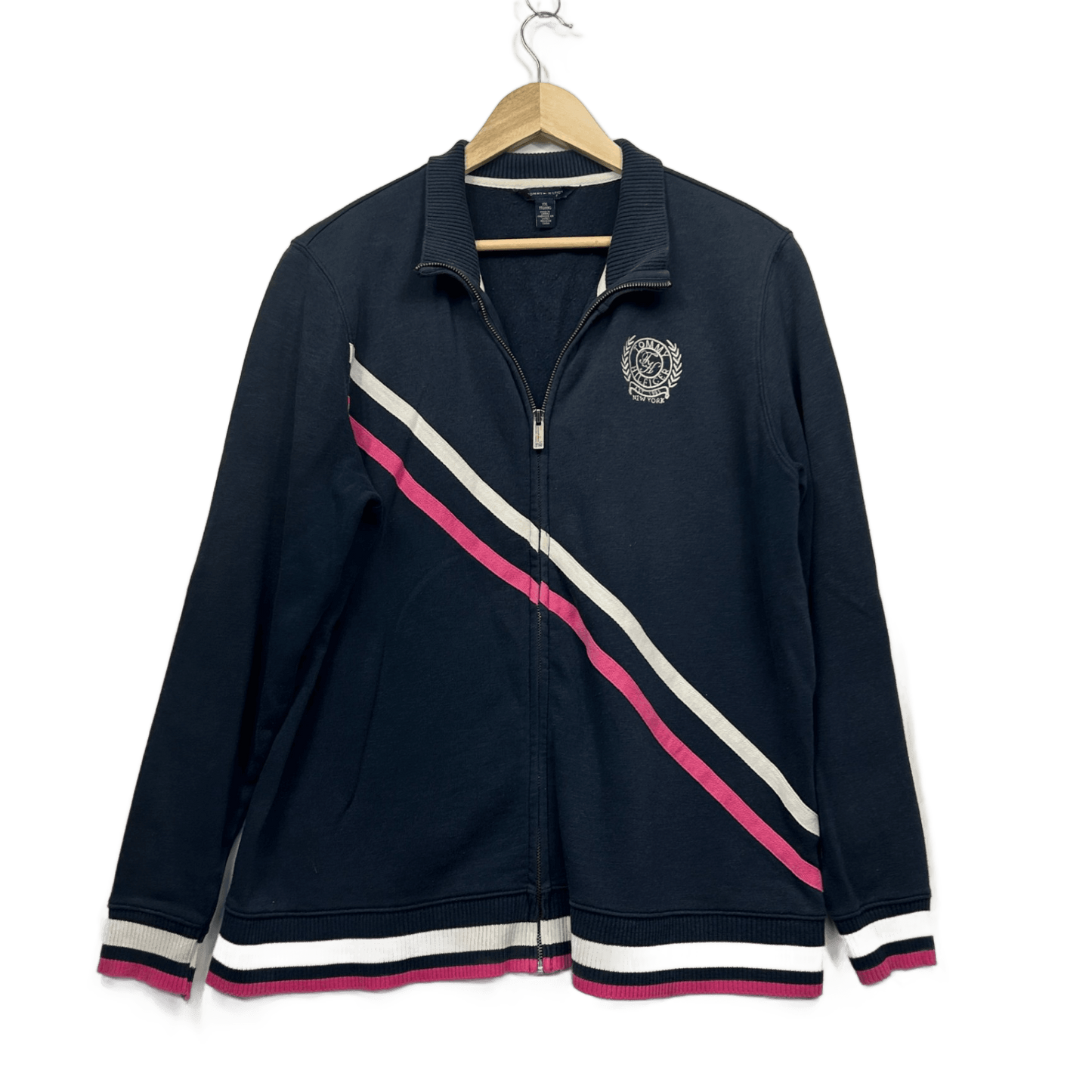 Tommy Hilfiger Track Jacket Jumper Size 16 18 XXL Full Zip Up Long Sleeve