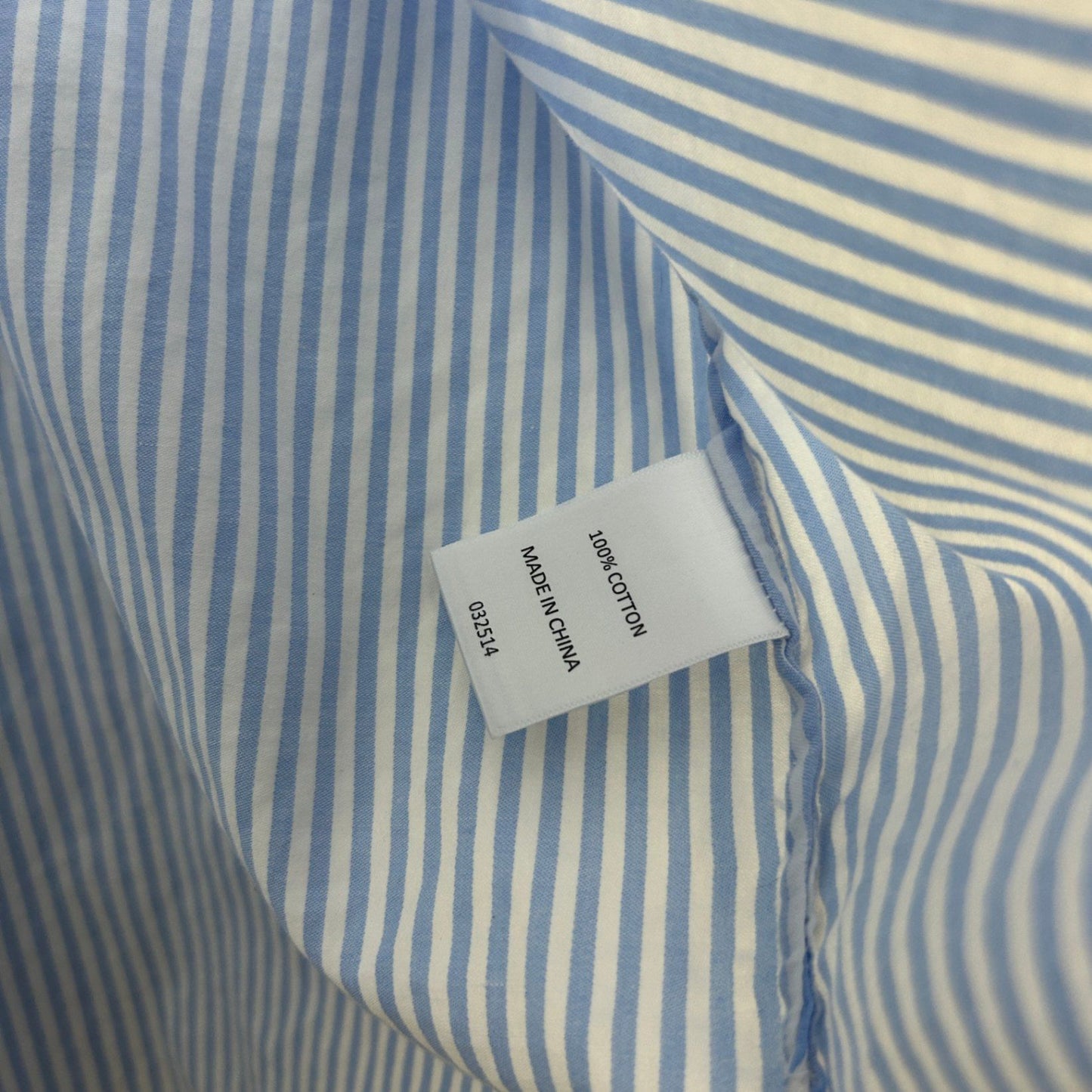 Sussan Long Sleeve Shirt Size 14 Cotton Blue White Striped Button Up