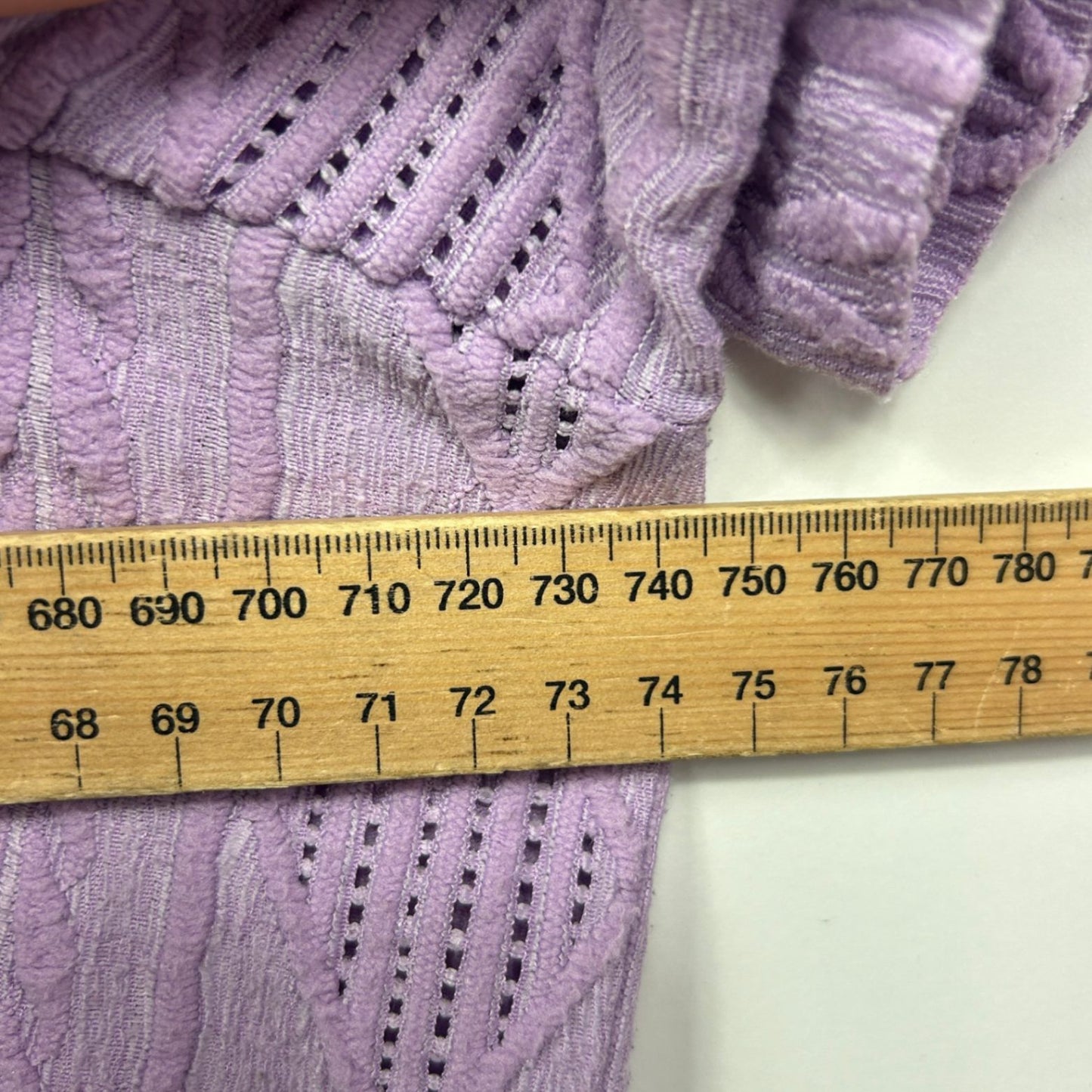 Autograph Top Size 22 24 26 Lilac Textured Knit Top Short Sleeve Stretch Soft Lightweight