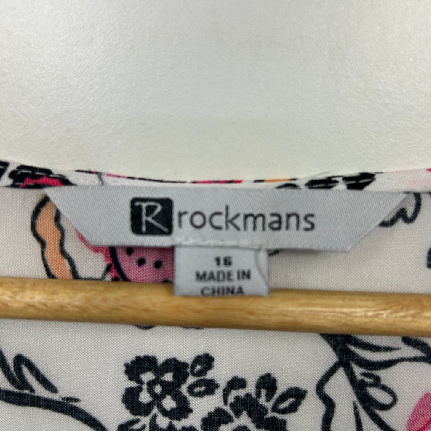 Rockmans Long Sleeve Blouse Size 16 Boho Floral Multicoloured