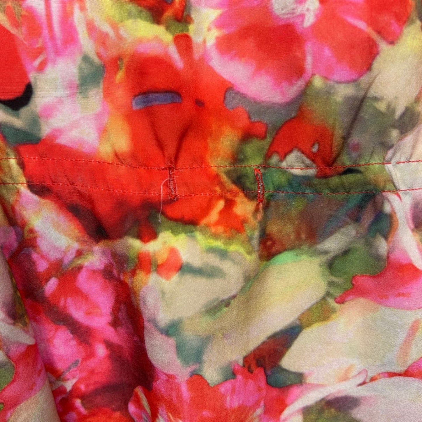 Basque Kaftan Top Size 18 Multicoloured Floral Short Sleeve