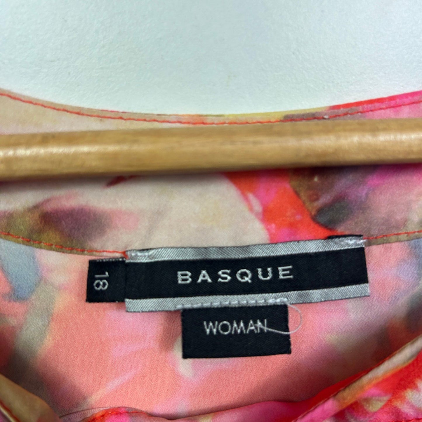 Basque Kaftan Top Size 18 Multicoloured Floral Short Sleeve