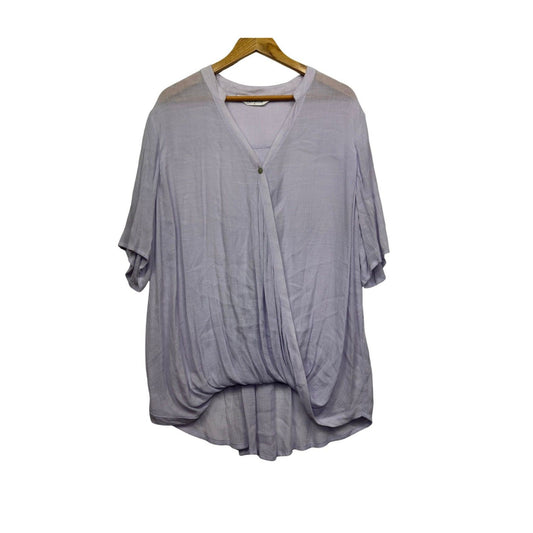 Virtuelle Lilac Draped Top Size 20 Short Sleeve
