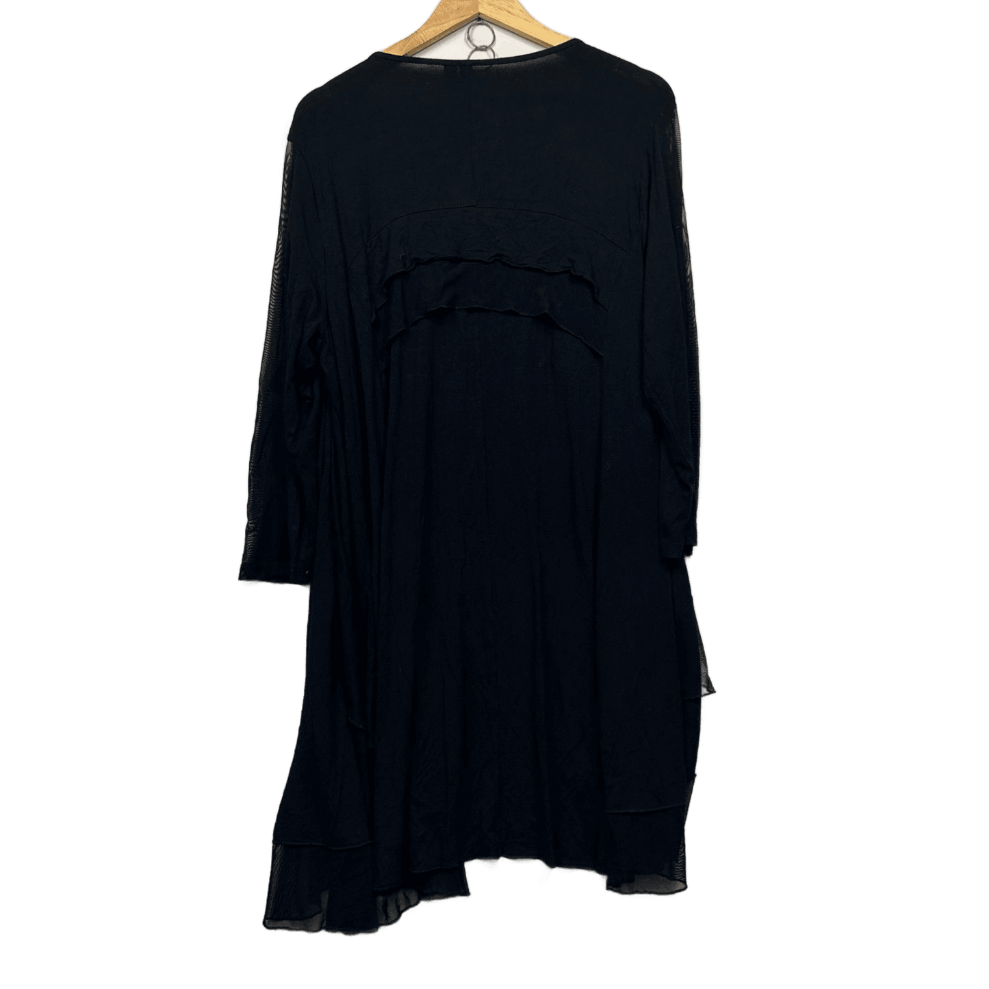 Taking Shape Jacket Top Cardigan Size 20 Black Long Sleeve Waterfall Open Front