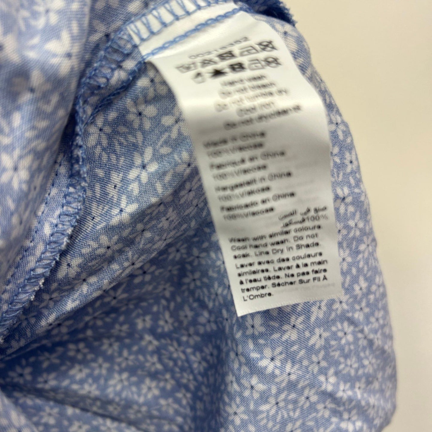 City Chic CCX Blue Floral Peplum Short Sleeve Size 14 XS Viscose