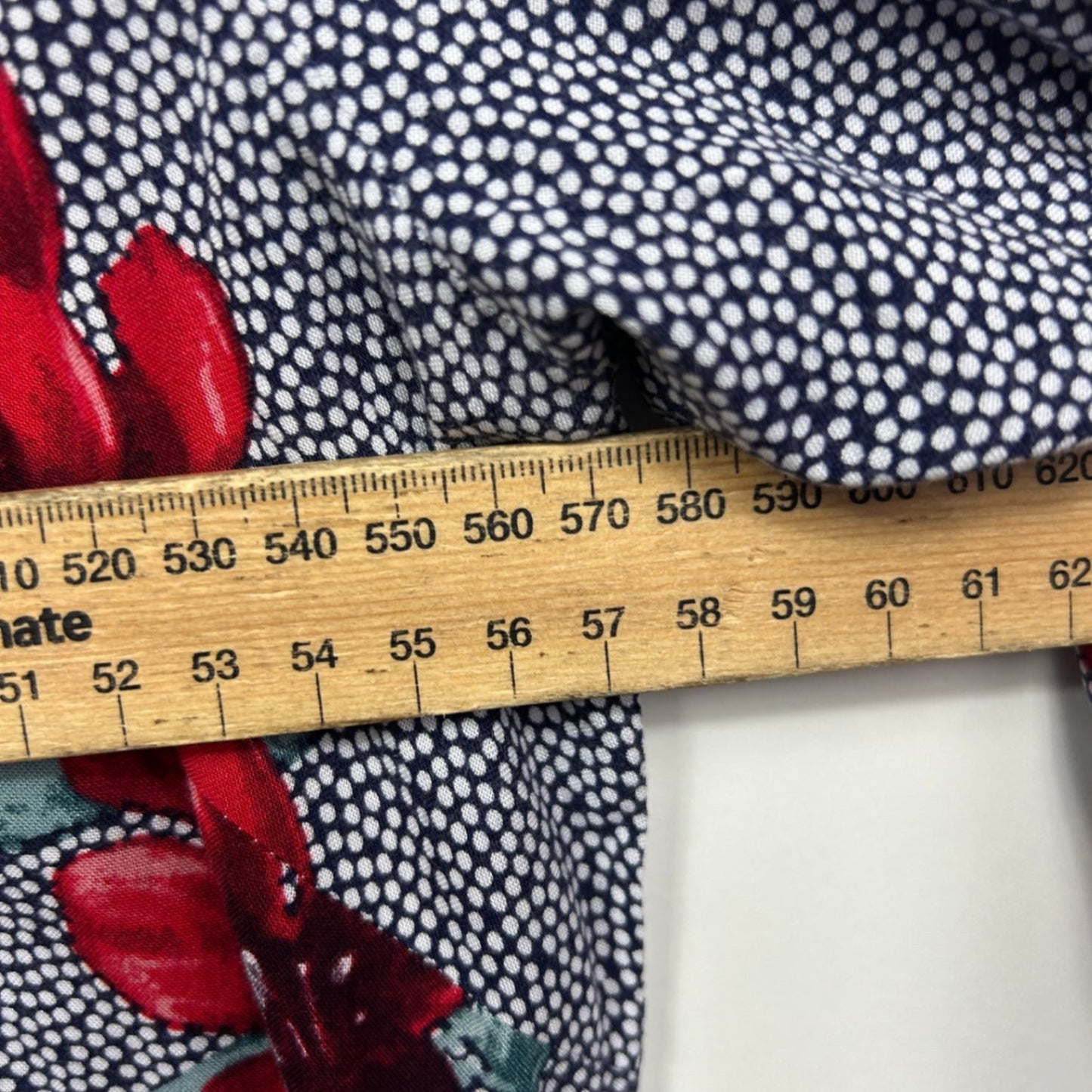 W Lane Long Sleeve Blouse Size 14 Floral Red Navy
