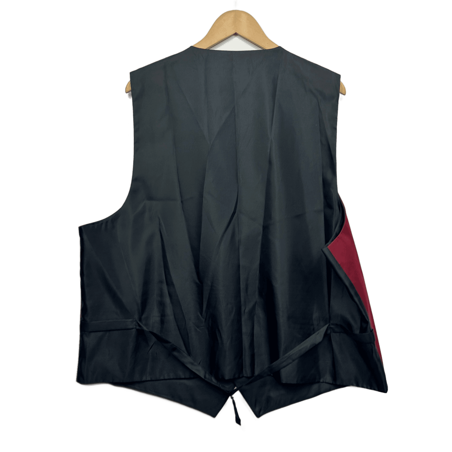 Zasel Mens Waistcoat Size 3XL Red Satin