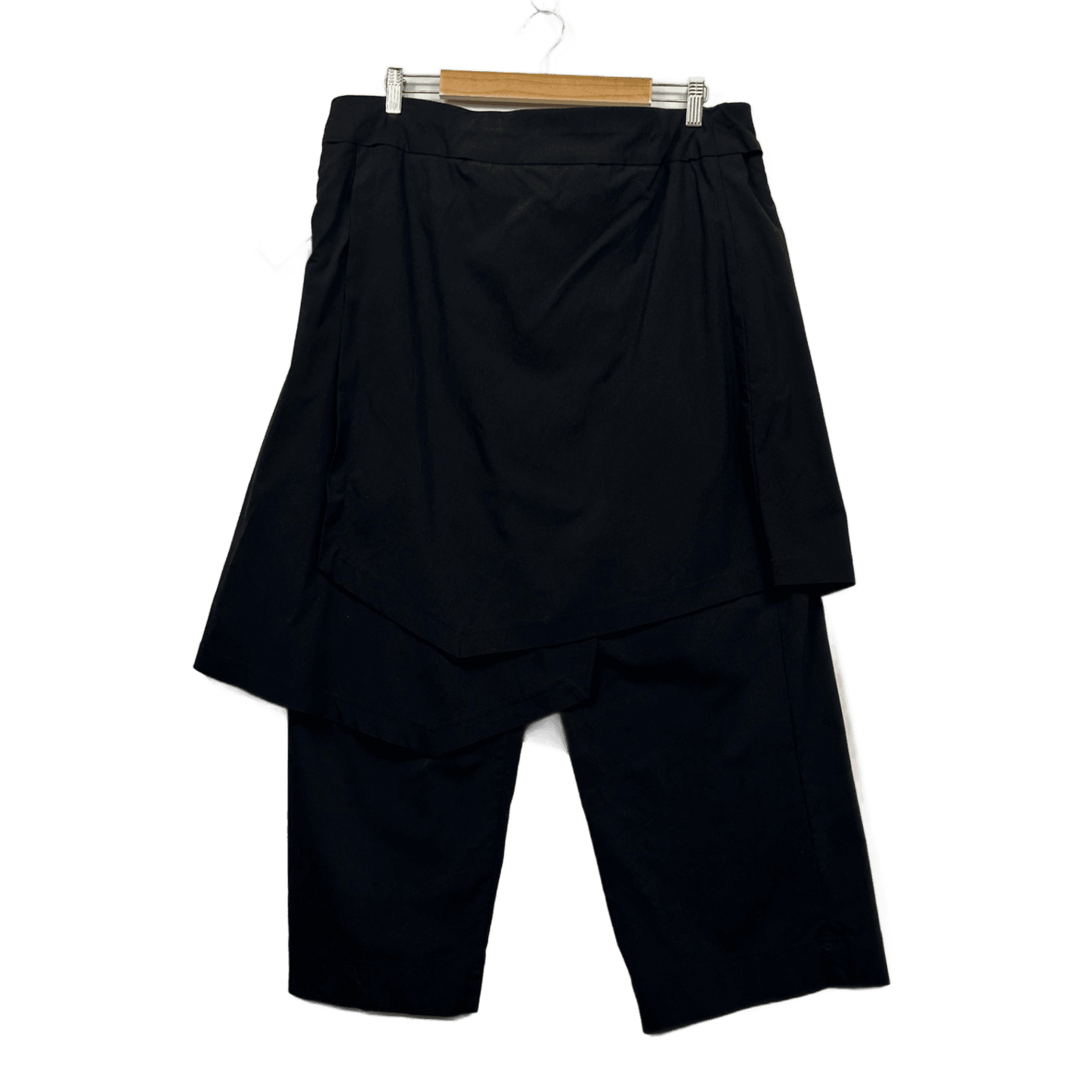 New Taking Shape Size 18 Black Layered Culotte Pants Skirt Overlay Plus