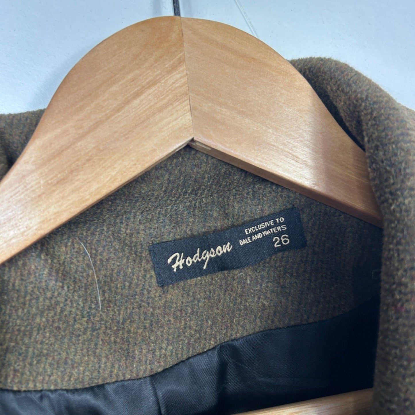 Hodgson Dale and Waters Size 26 Brown Wool Blend Swing Coat Jacket with Pockets