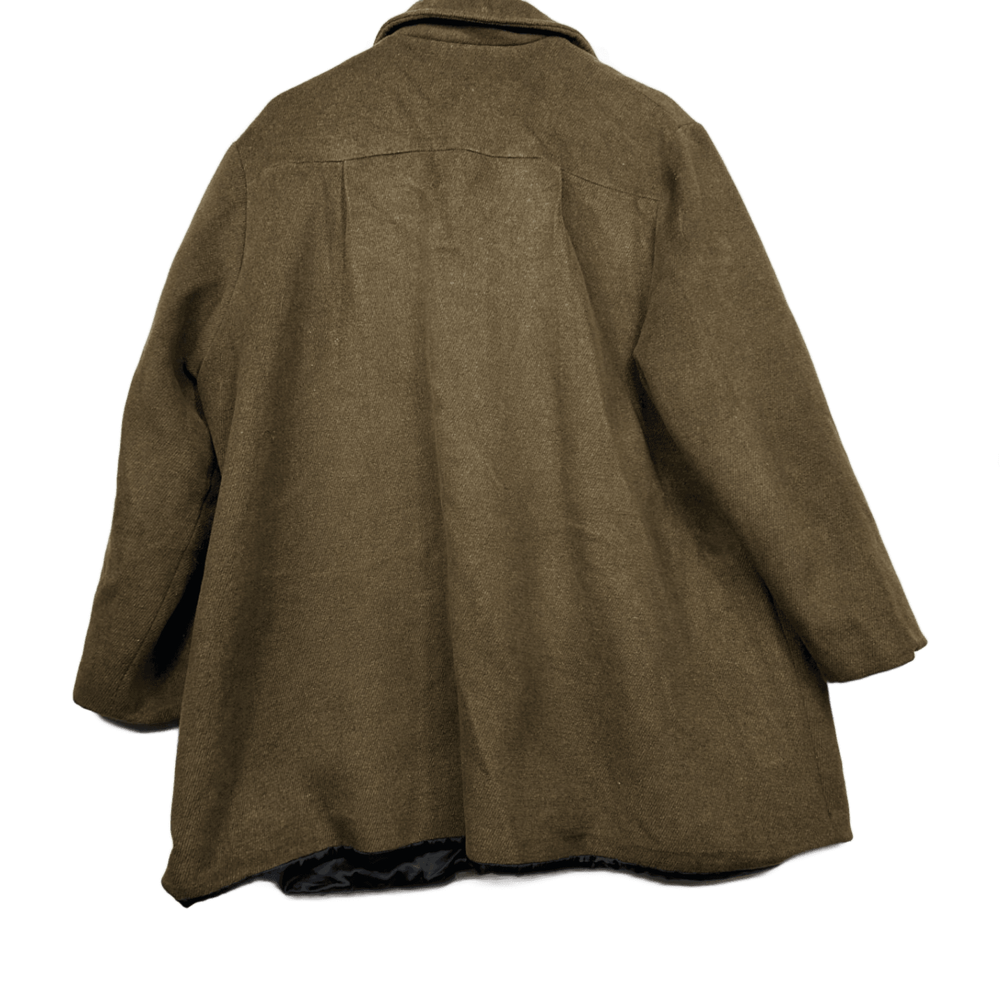 Hodgson Dale and Waters Size 26 Brown Wool Blend Swing Coat Jacket with Pockets