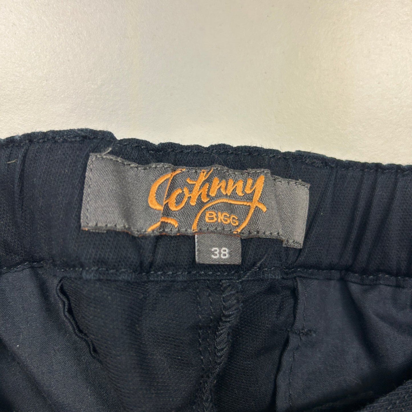 Johnny Bigg Trousers Size 38 Black Zip Fly Cotton