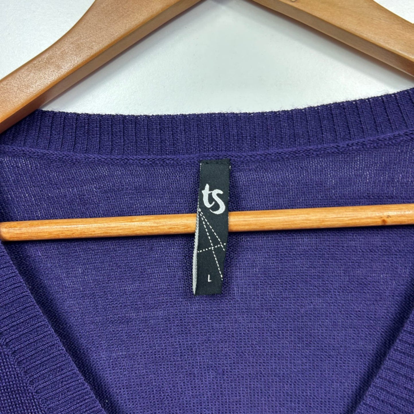 Taking Shape Purple Black Wool Blend Button Front Knit Top Cardigan Size 20 Plus