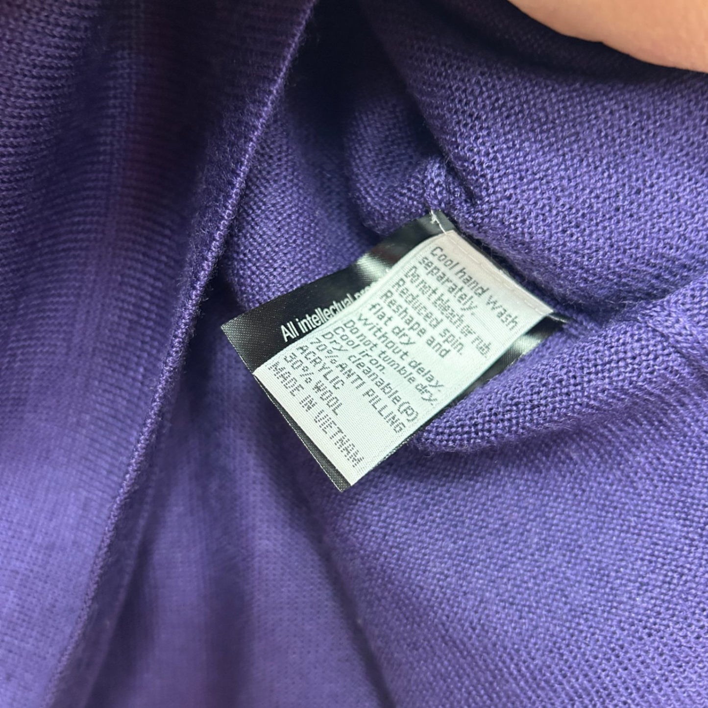 Taking Shape Purple Black Wool Blend Button Front Knit Top Cardigan Size 20 Plus