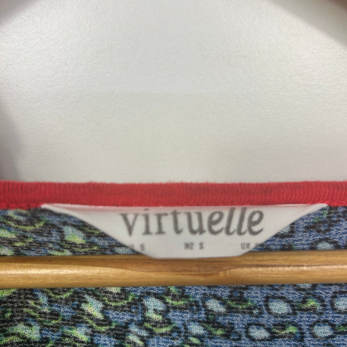 Virtuelle Short Sleeve Tunic Top Size 16 Small Plus Multicoloured