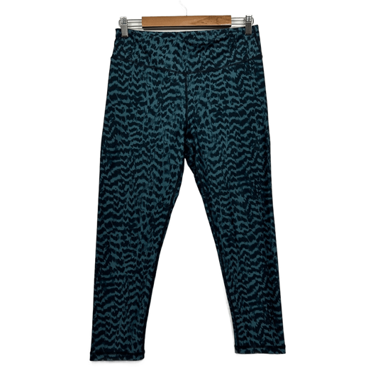 Crane Activewear Leggings Size 14 L 3/4 Length Blue Black