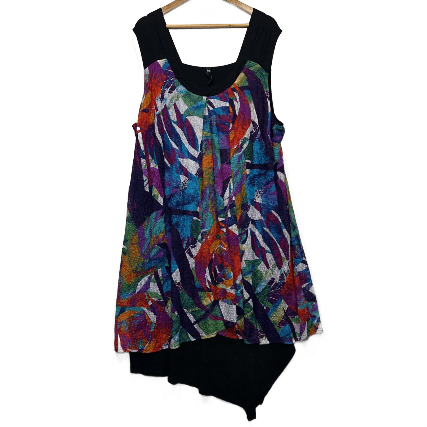 Taking Shape Tunic Dress Size 20 Large Plus Sleeveless Asymmetric Hem
