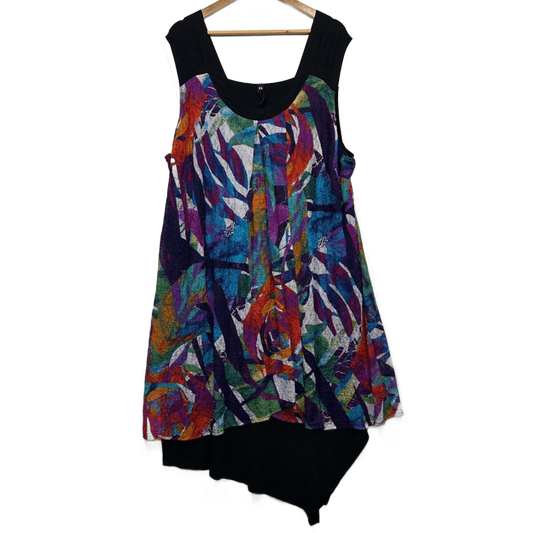 Taking Shape Tunic Dress Size 20 Large Plus Sleeveless Asymmetric Hem