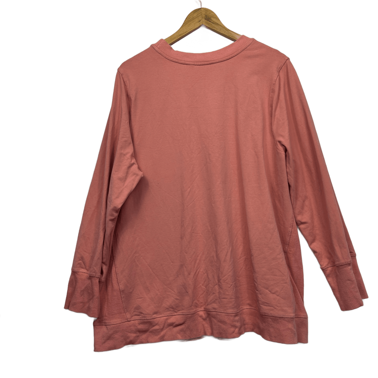 Virtuelle Peach Jumper Sweatshirt Size 18 Medium Plus Long Sleeve Embellished Pullover