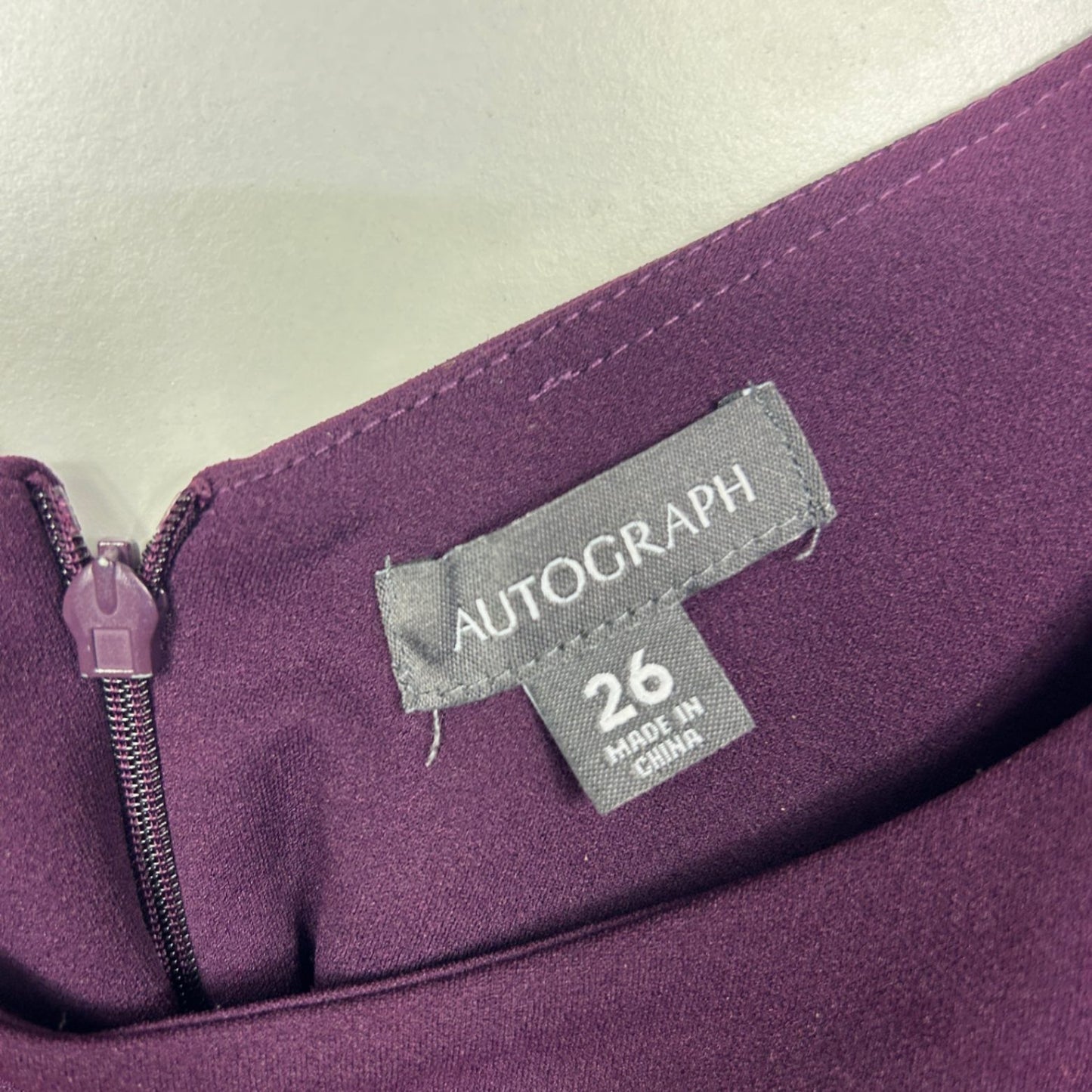 Autograph Pencil Dress Size 26 Flutter Short Sleeve Plum Cocktail Thick