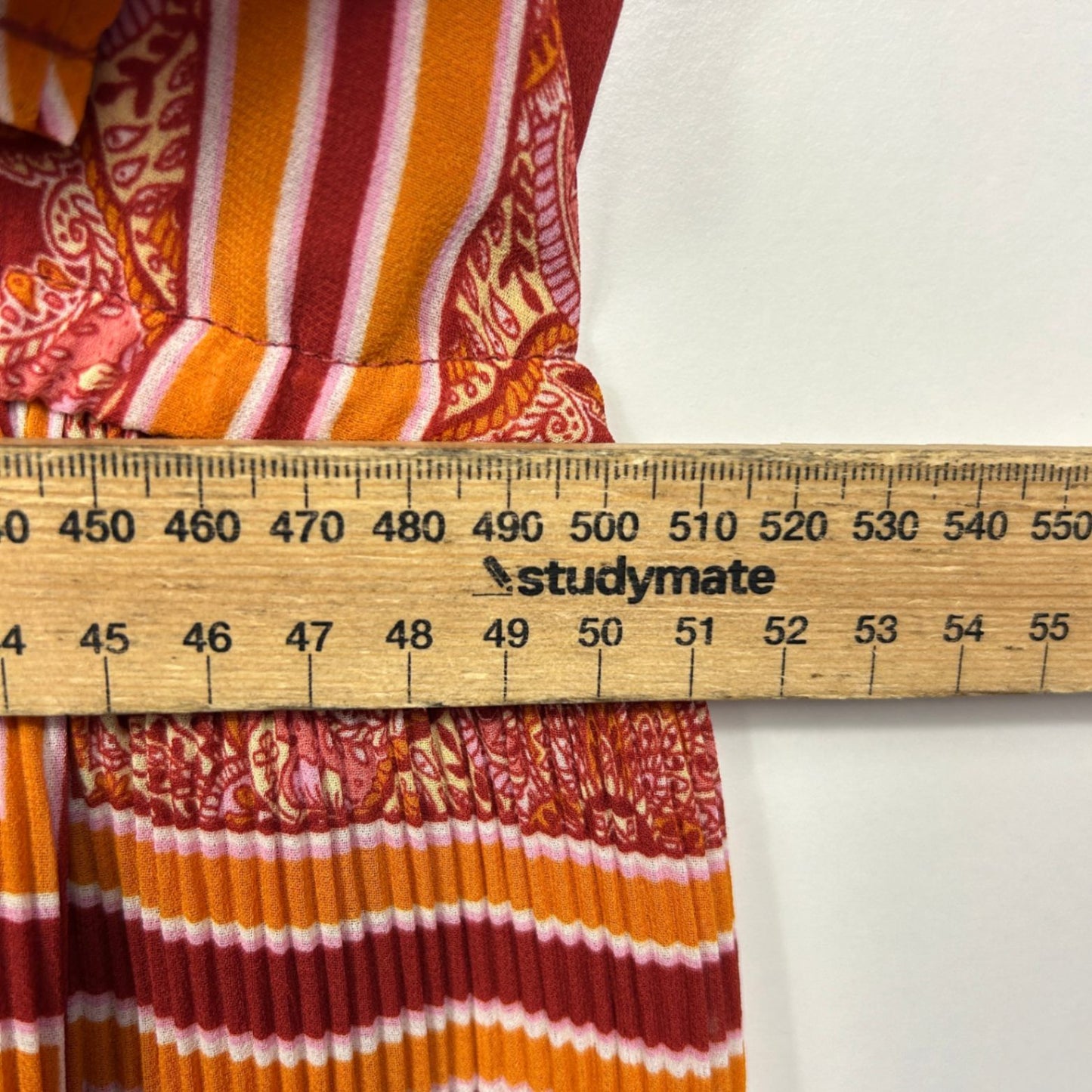 Katies Short Sleeve Maxi Dress Size 20 Orange Patchwork Print Lined Cocktail