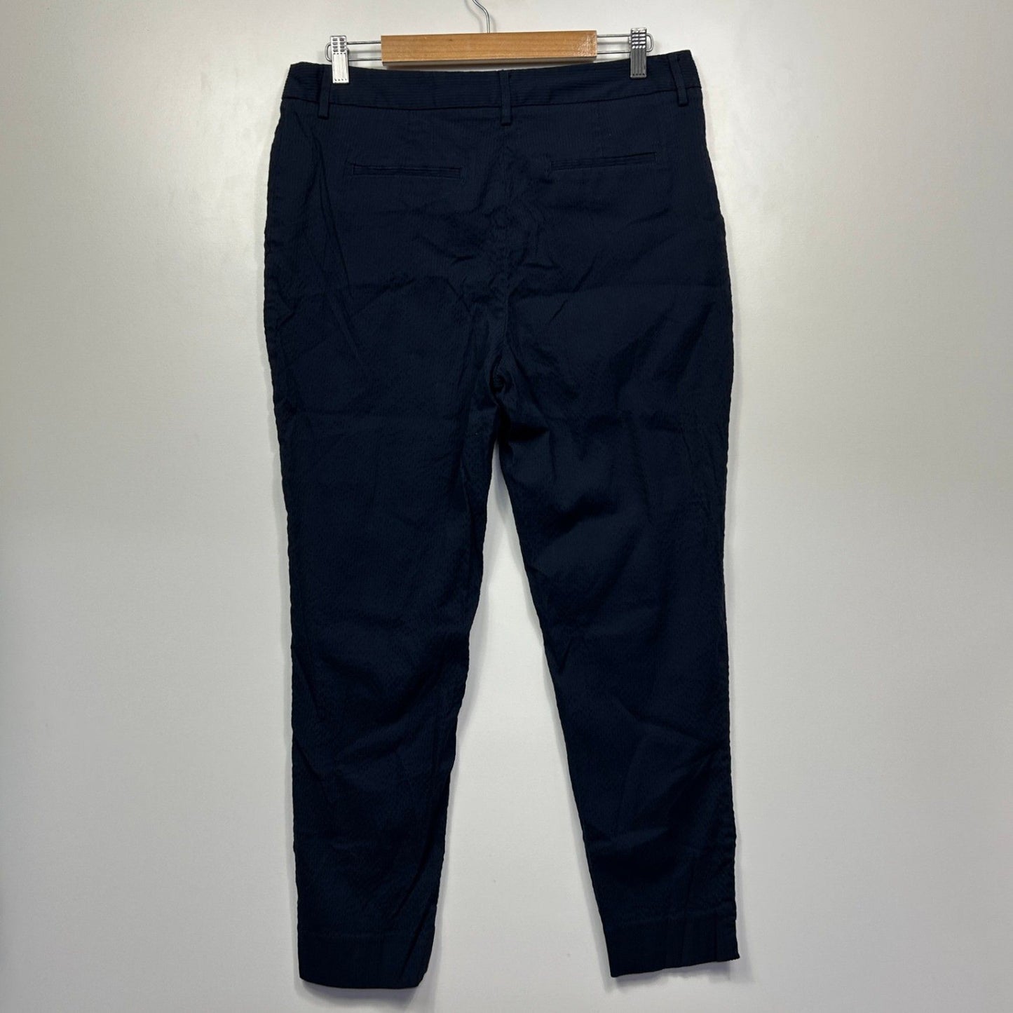 Sportscraft European Fabric Navy Tapered Trousers Pants Pockets Cotton Size 14