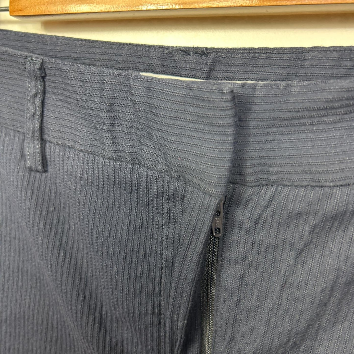 Sportscraft European Fabric Navy Tapered Trousers Pants Pockets Cotton Size 14