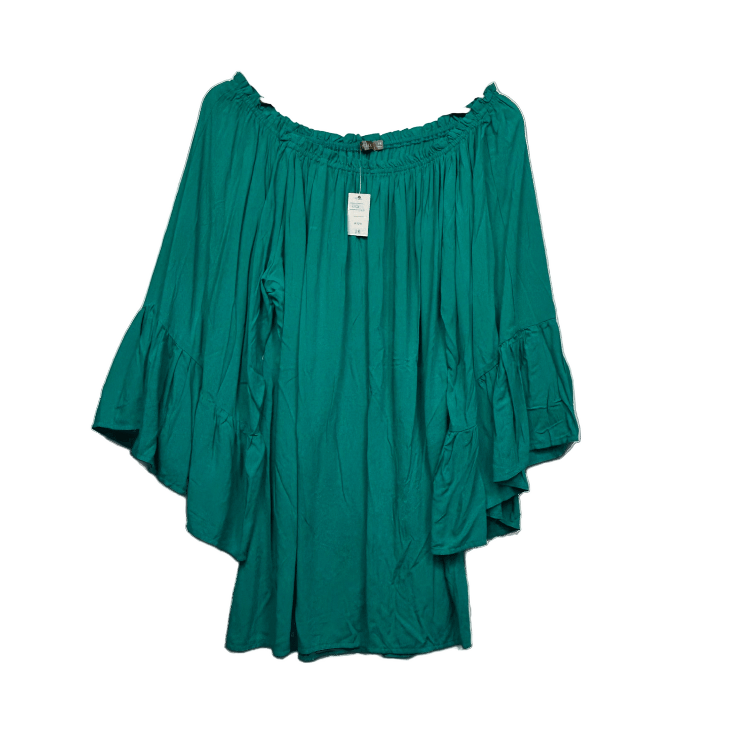 New FILO Top Size 16 Green Bell Sleeve