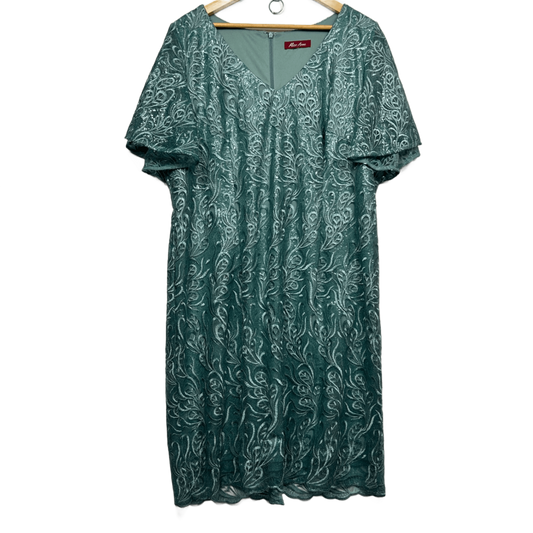 Miss Anne Formal Cocktail Dress Size 18 Sequin Embroidered Mother of the Bride