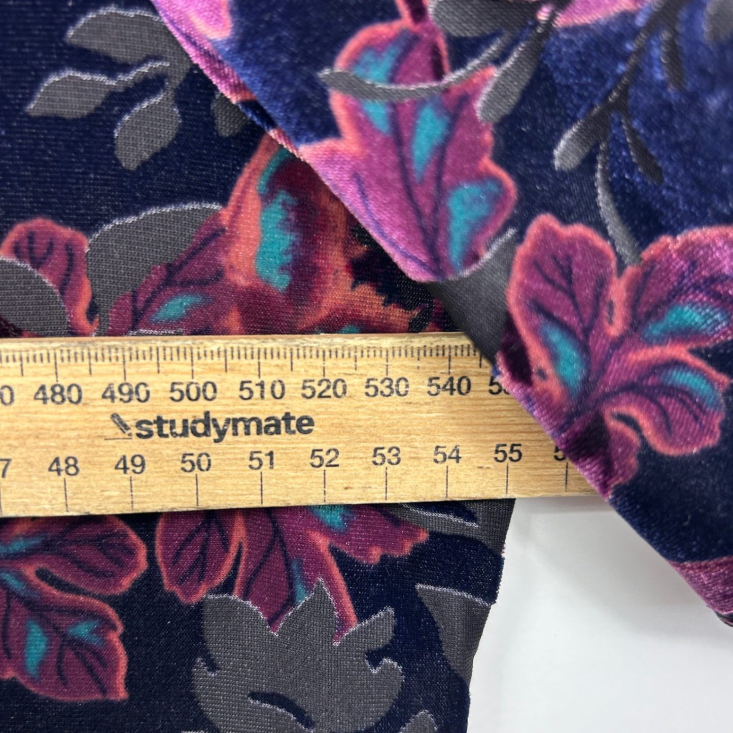 Millers Shift Velvet Dress Size 16 Multicoloured Floral 3/4 Sleeve Knee Length