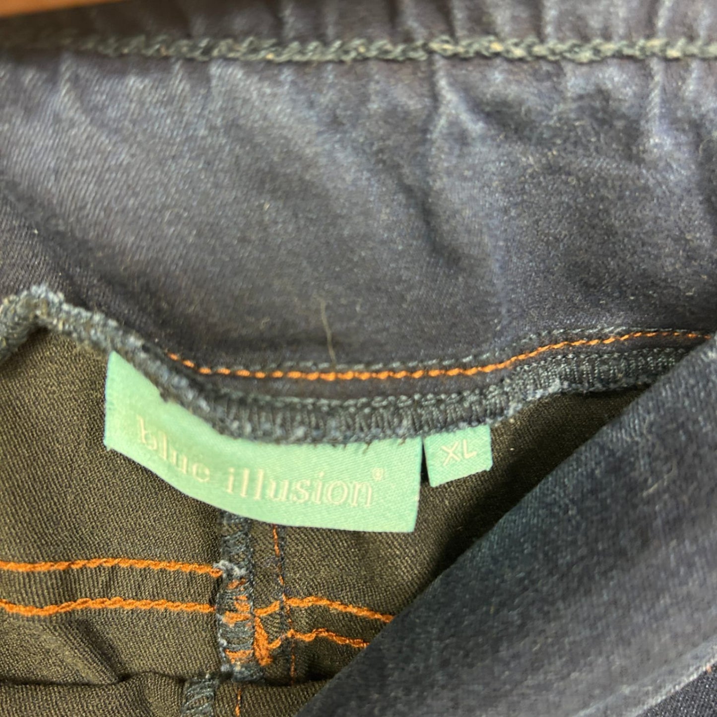 Blue Illusion Jeggings Pull-On Stretch Denim Trousers Pants Jeans Size 16
