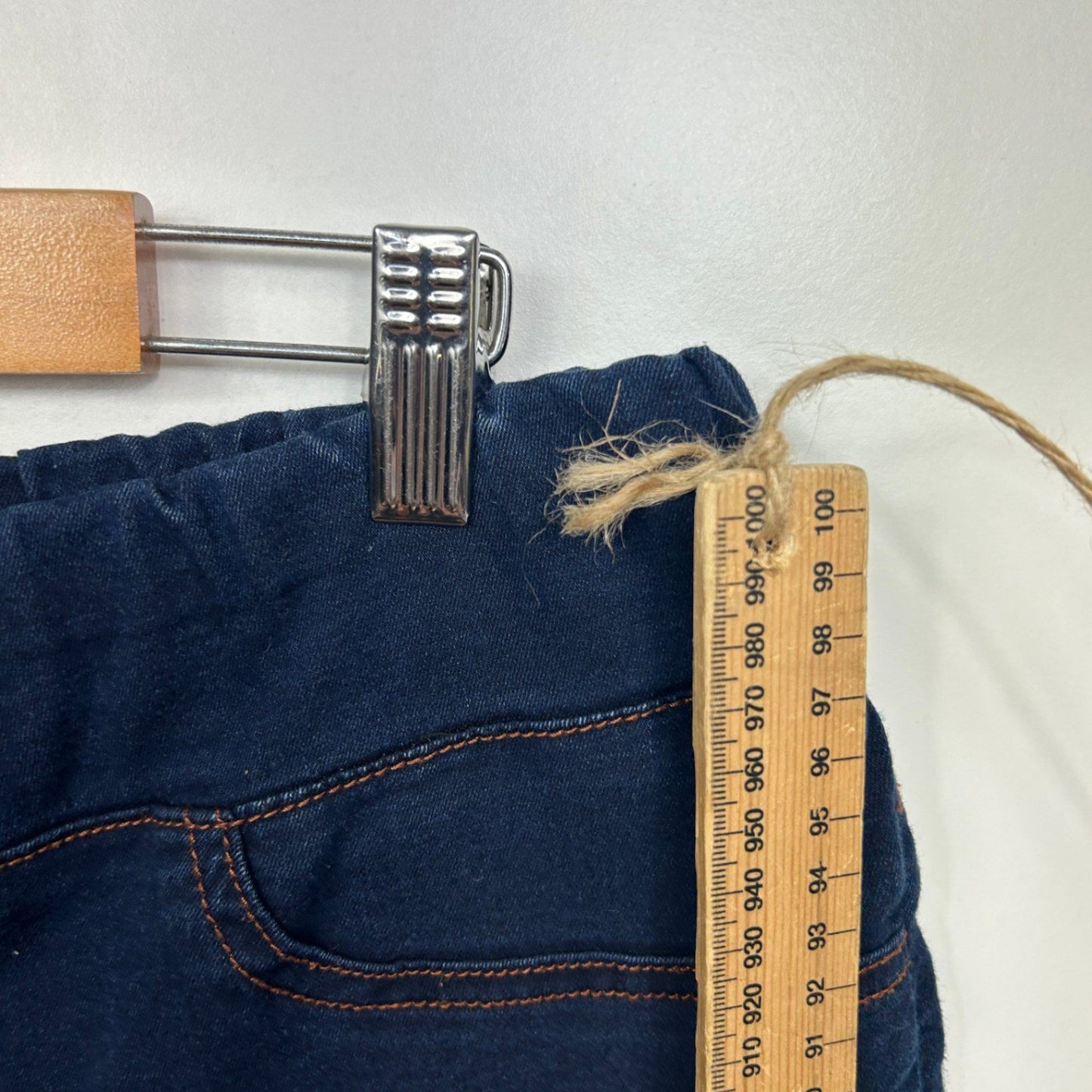 Blue Illusion Jeggings Pull-On Stretch Denim Trousers Pants Jeans Size 16