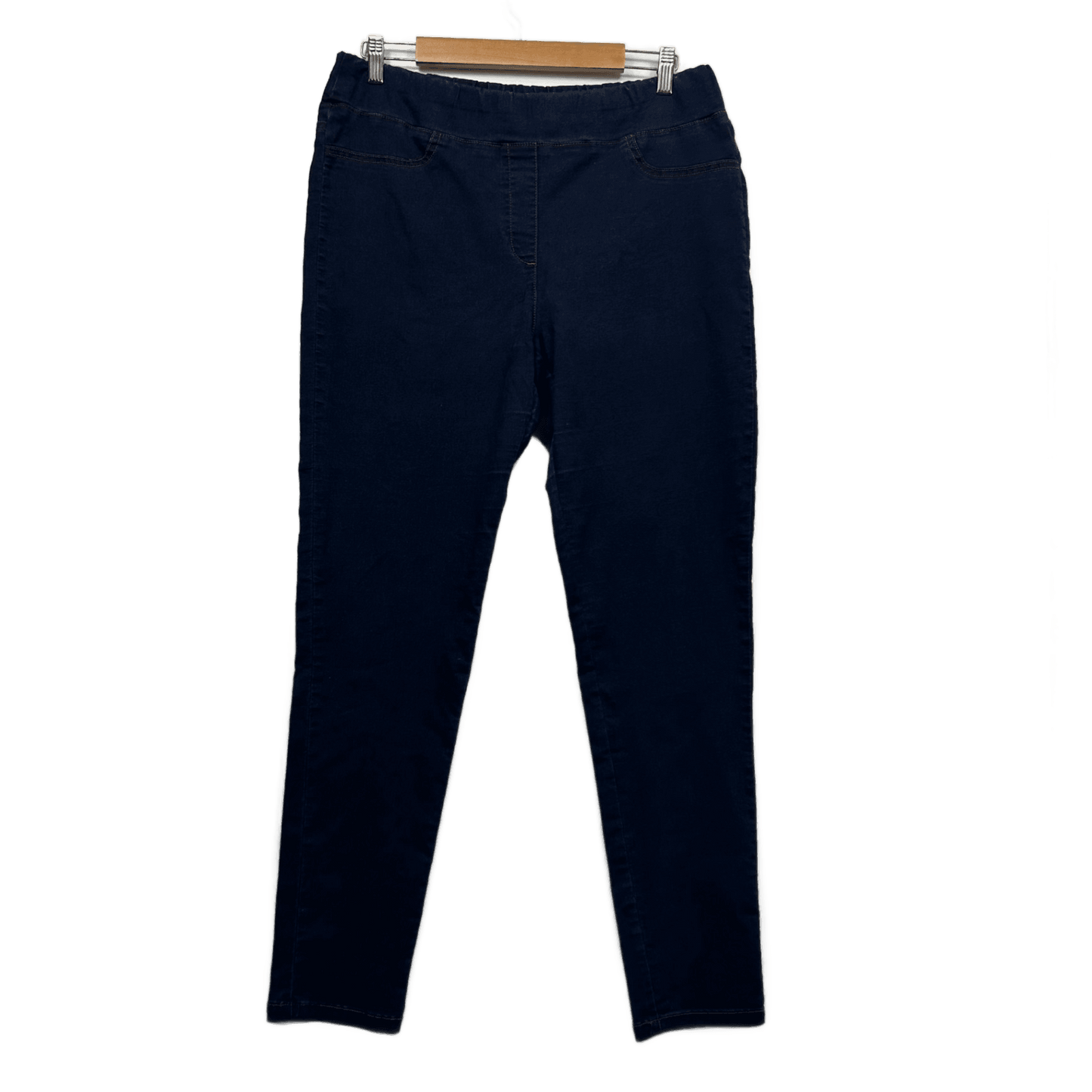 Blue Illusion Jeggings Pull-On Stretch Denim Trousers Pants Jeans Size 16