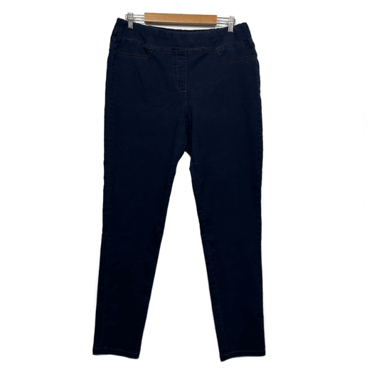 Blue Illusion Jeggings Pull-On Stretch Denim Trousers Pants Jeans Size 16