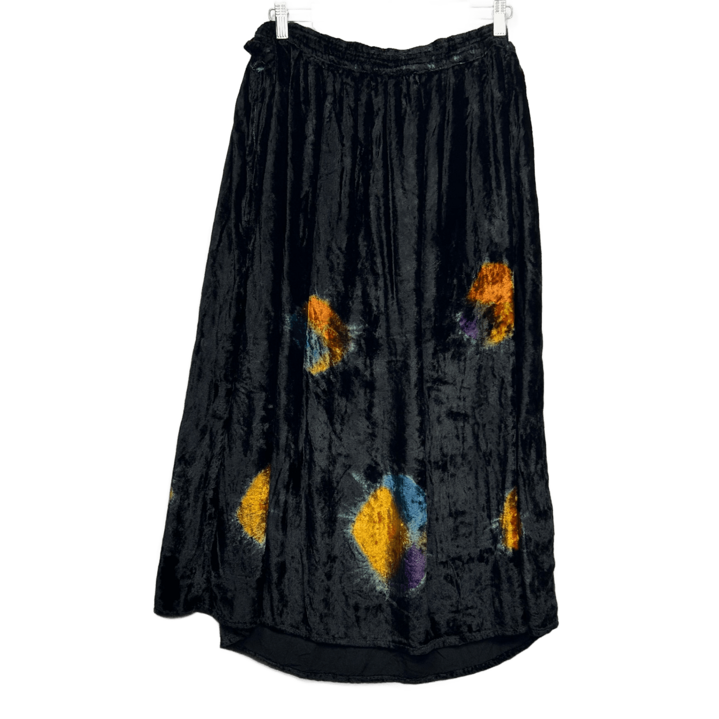Vintage Velvet Boho Maxi Skirt Size 16 18 20 Rayon Whimsigoth Dark Romantic Y2k 90s
