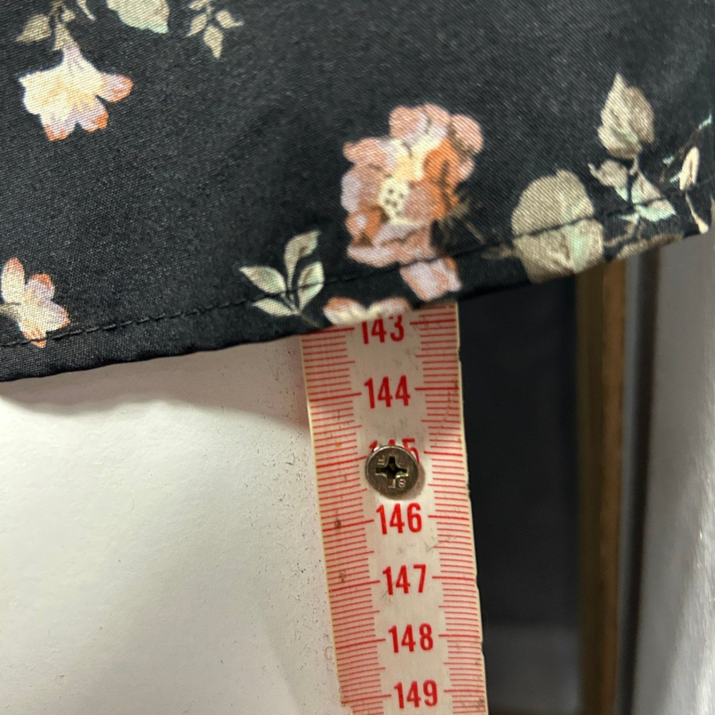 Shein Maxi Dress Size 4XL Black Long Sleeve Floral Long Length