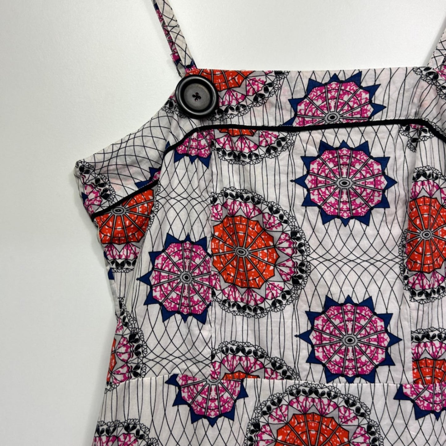 Boom Shankar Dress Size 16 Sleeveless White Cotton Lined