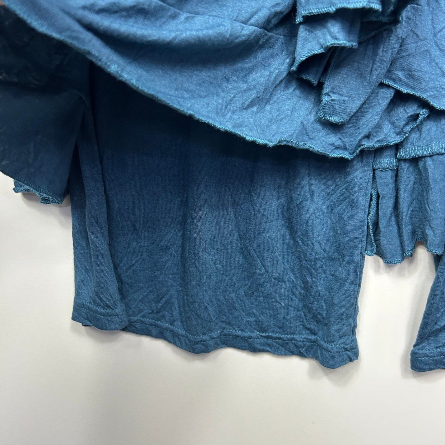Cotton Village Pants Size 12 14 Blue Boho Skirt Overlay Wide Leg Culottes Cotton