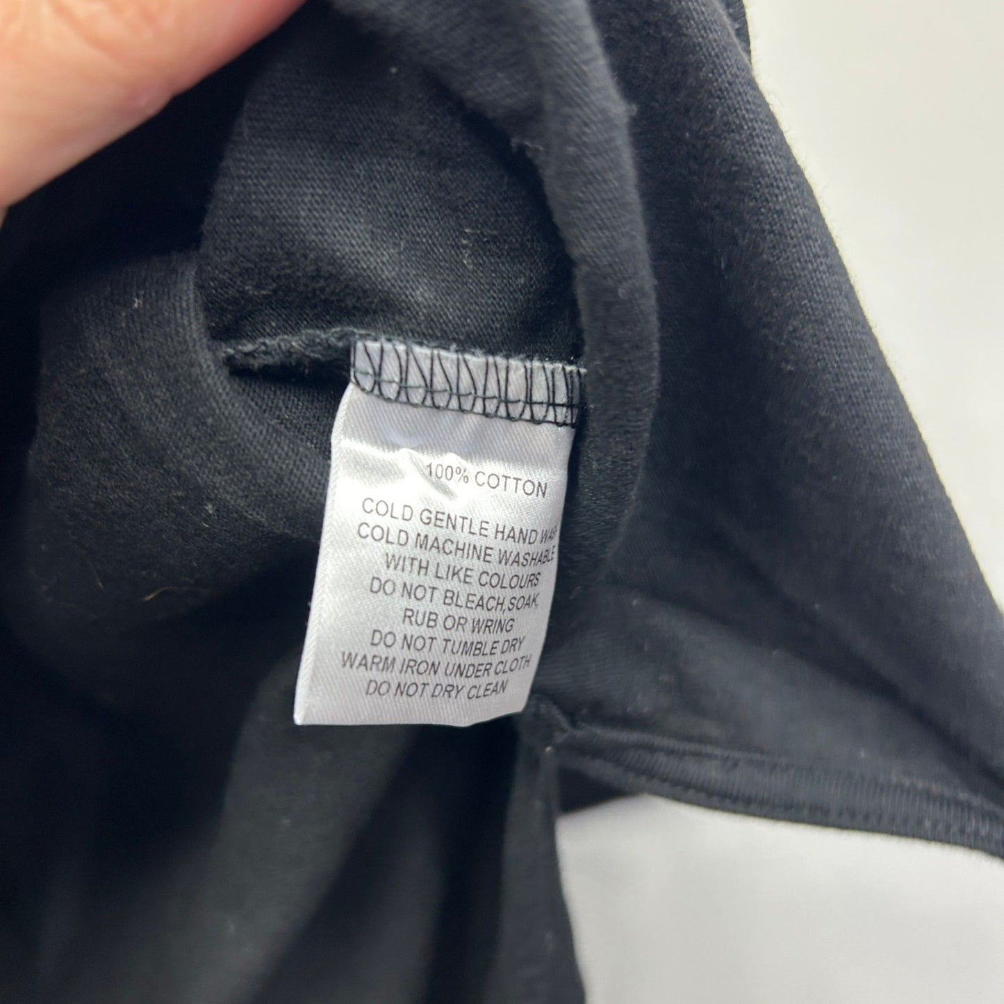 Bohemian Traders Casual Top Size 14 Large Black Long Sleeve 100% Cotton Hi Low