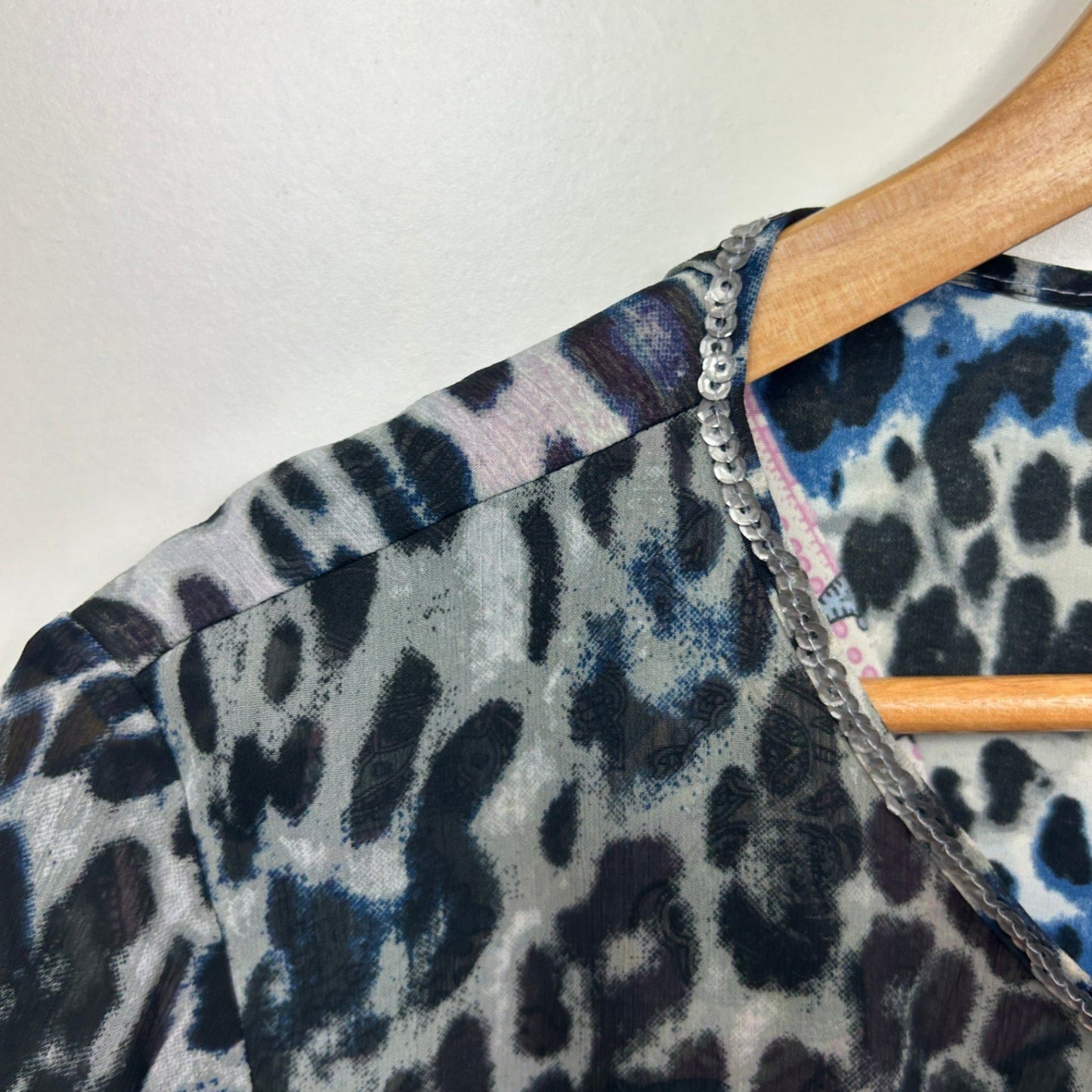 Liz Jordan Multicoloured Long Sleeve Top Blouse Size XL Animal Print